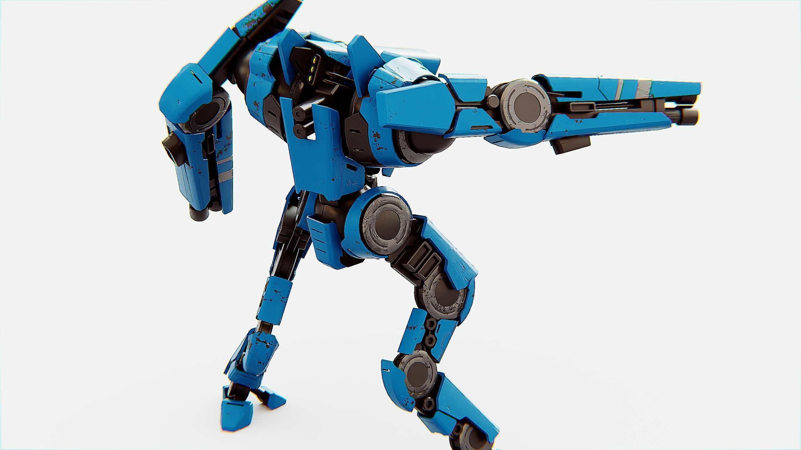 BATTLE DROID DOMIAN Rigged for Unreal Engine - Unity - MIXAMO 3D model_14