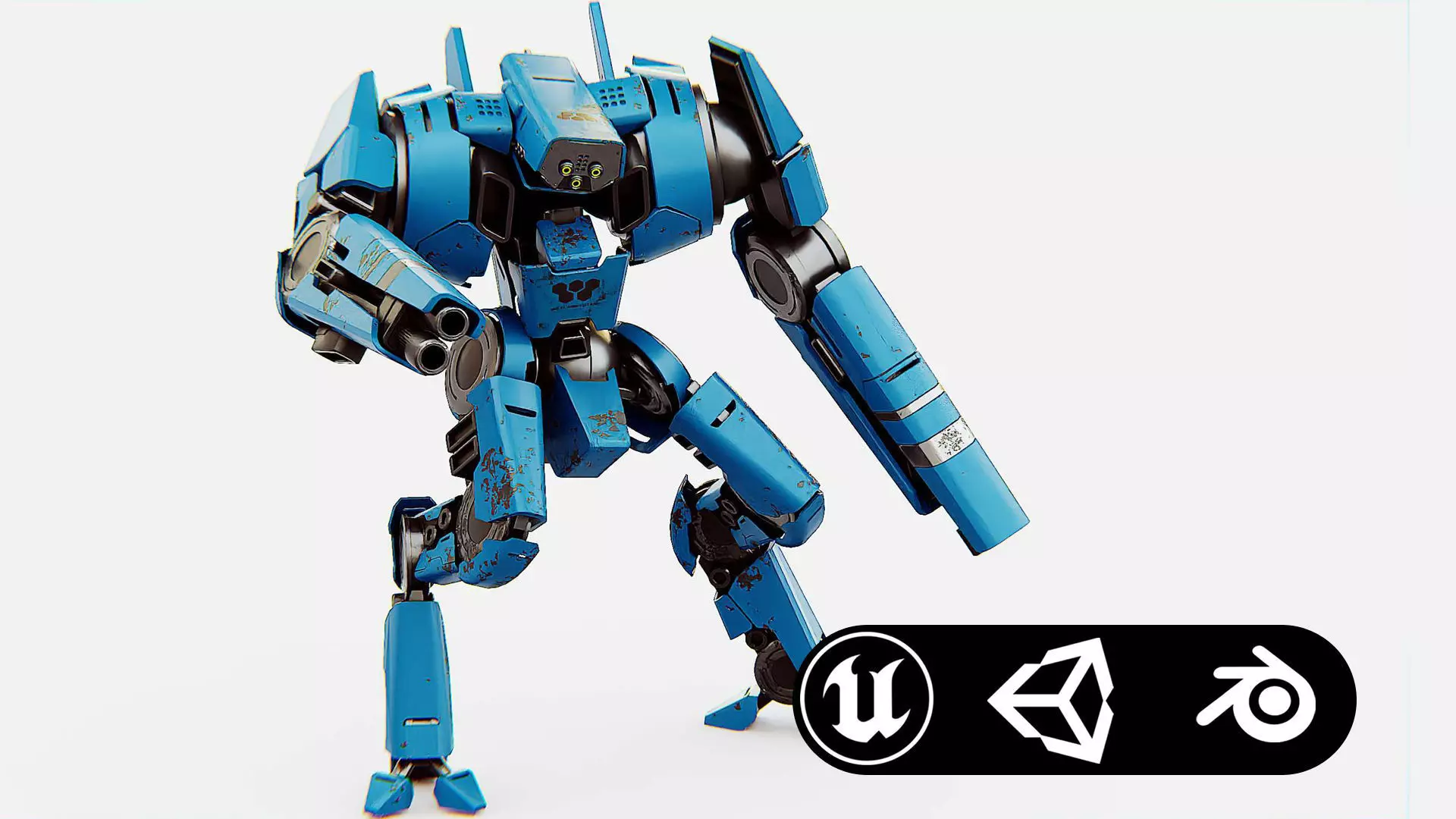 BATTLE DROID DOMIAN Rigged for Unreal Engine - Unity - MIXAMO 3D model_0