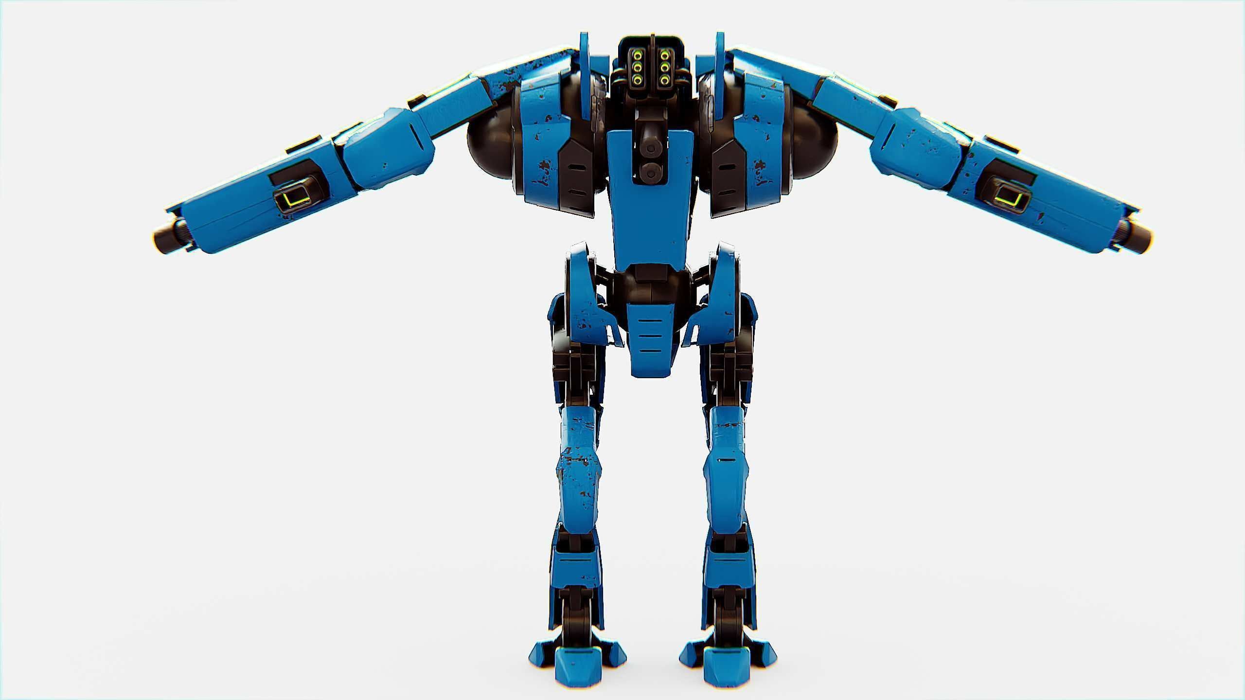 BATTLE DROID DOMIAN Rigged for Unreal Engine - Unity - MIXAMO 3D model_31