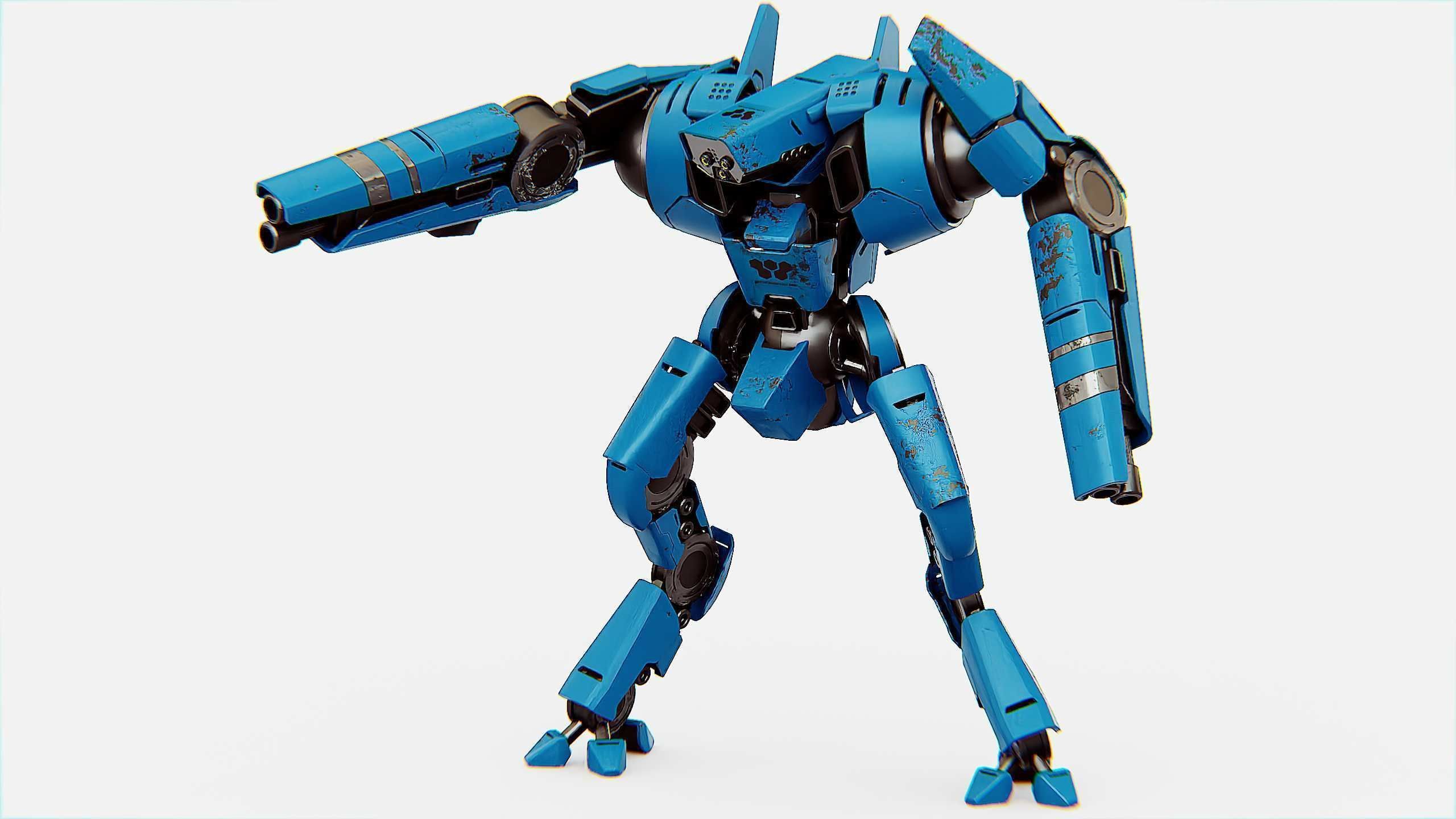 BATTLE DROID DOMIAN Rigged for Unreal Engine - Unity - MIXAMO 3D model_3