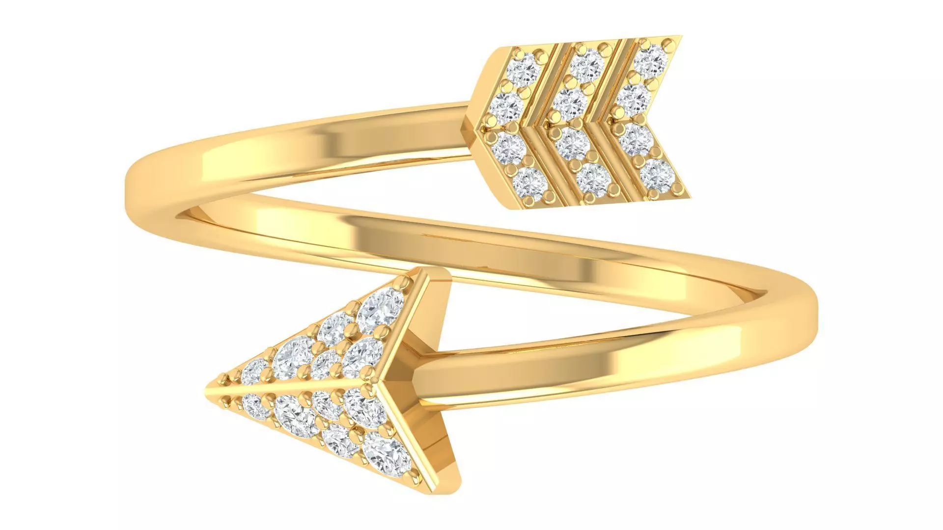 Arrow diamound ring 3D print model
