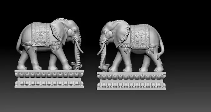 版画 Fabrication Elephant_p Elephants Model - PAPERCRAFT WORLD
