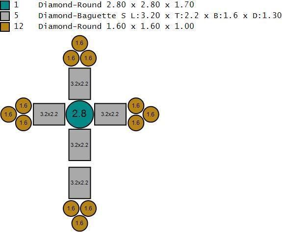 Baguette Cross Pendant 3D print model_14