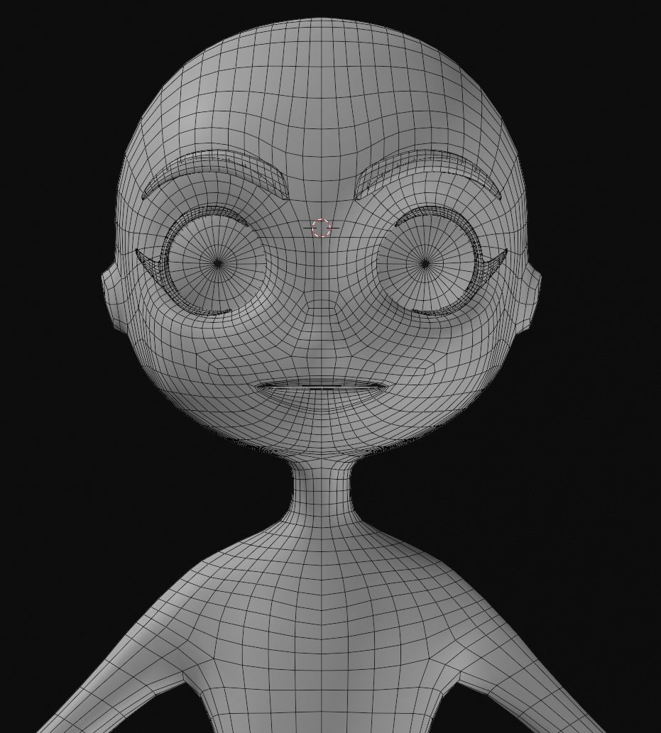 Base Mesh Anime Style A Pose Model 3D model_12