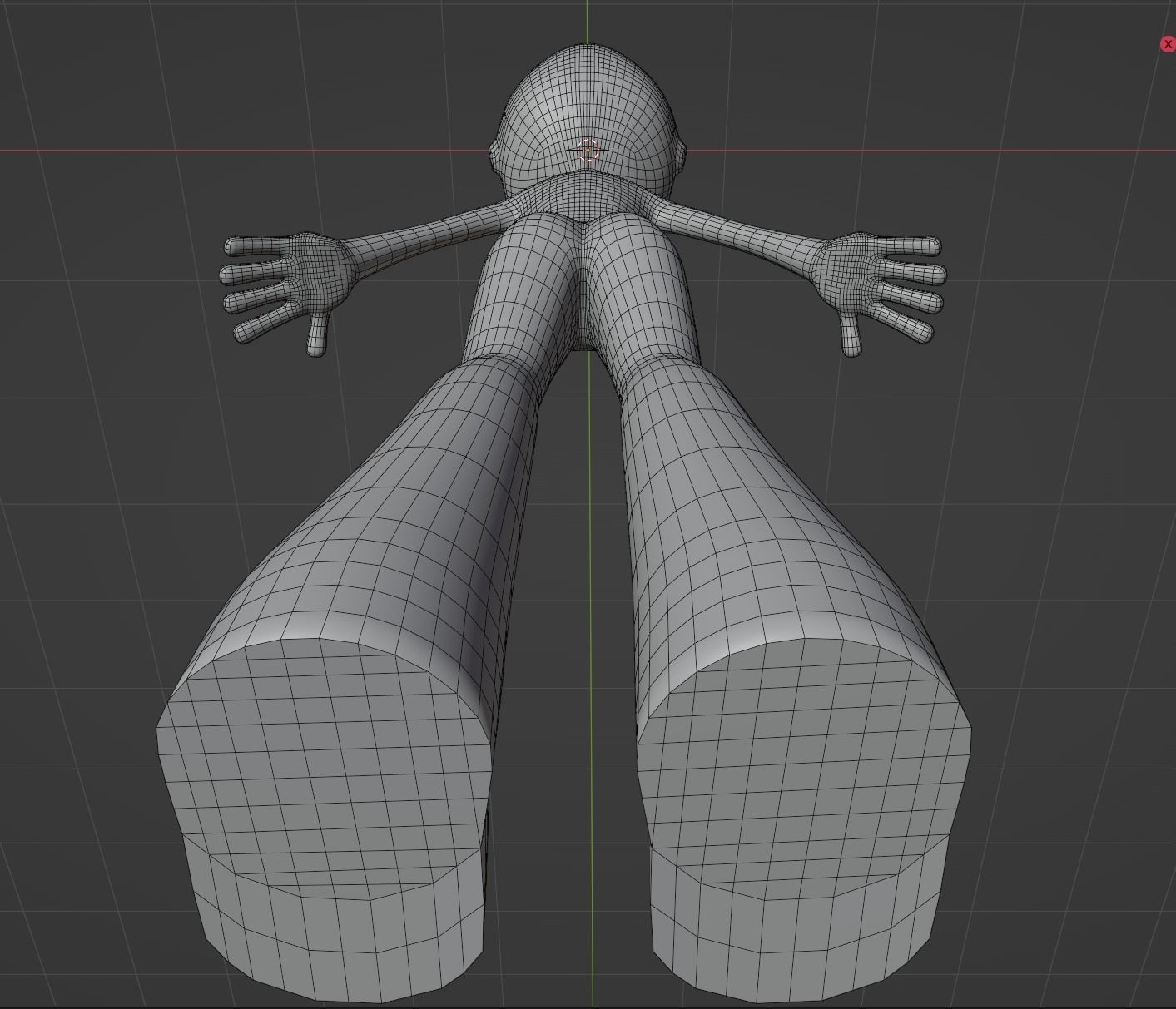 Base Mesh Anime Style A Pose Model 3D model_15