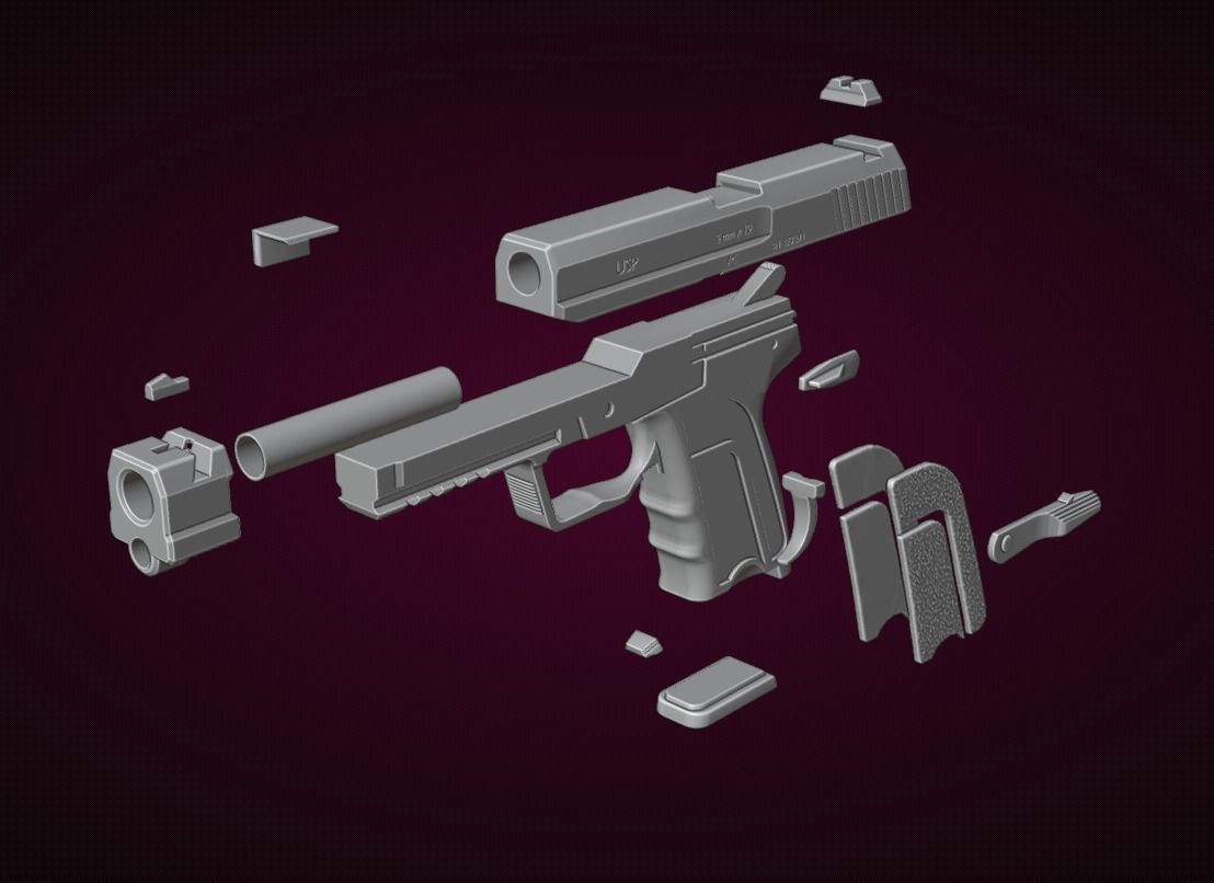 SG-09 R  Resident Evil 4 Remake Leon 3D print model_8