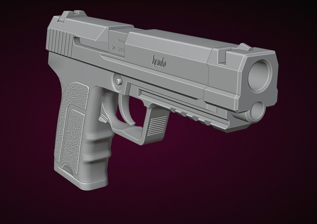 SG-09 R  Resident Evil 4 Remake Leon 3D print model_7