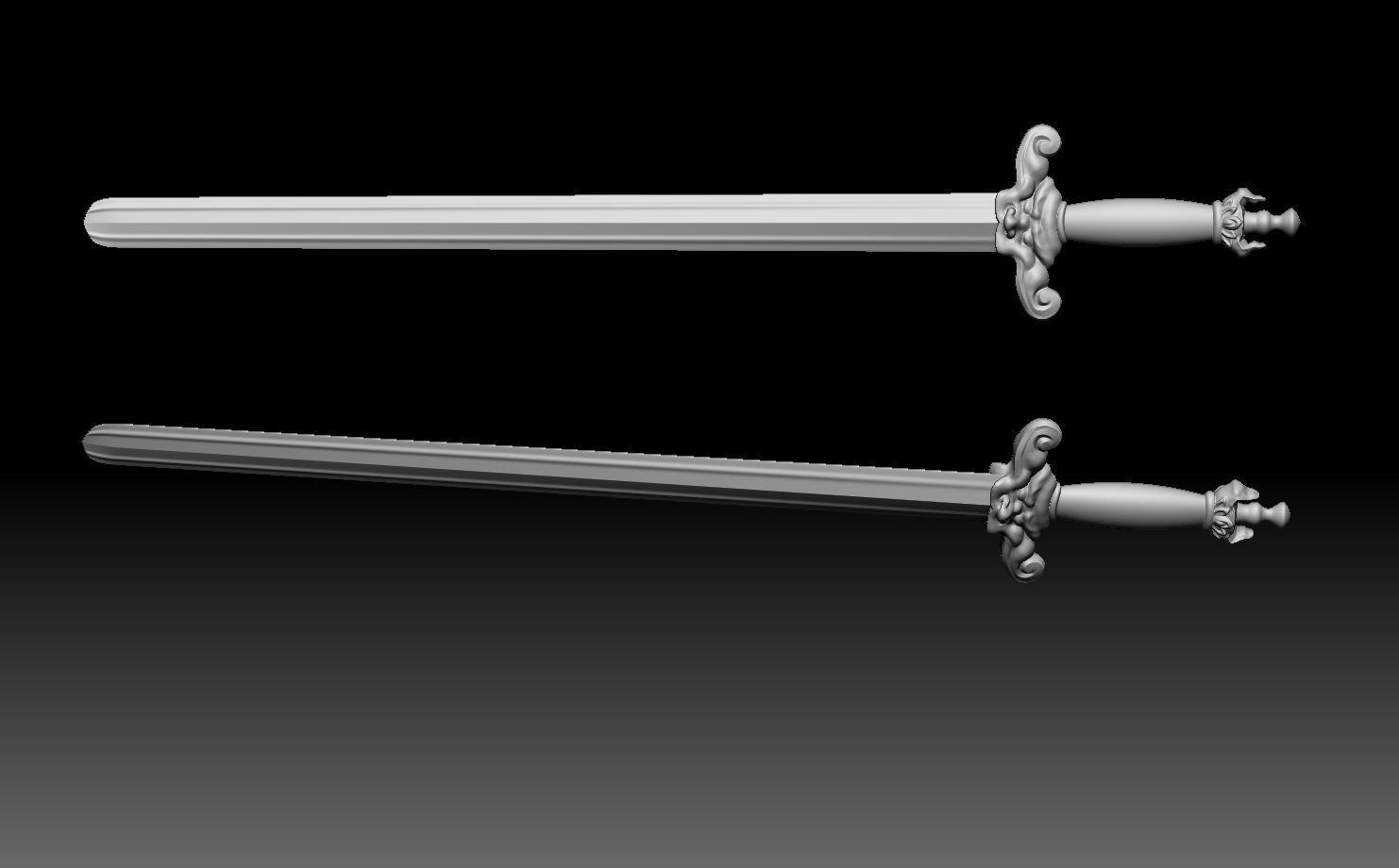 Buddhism four chinese statues of person 3D model 3D print model_5