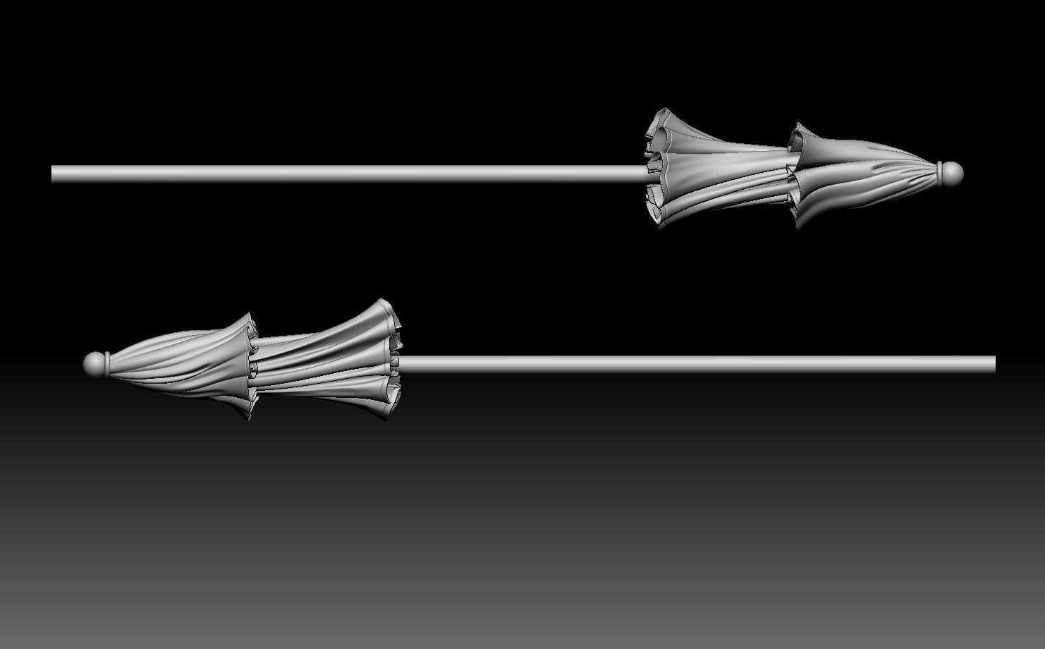 Buddhism four chinese statues of person 3D model 3D print model_6