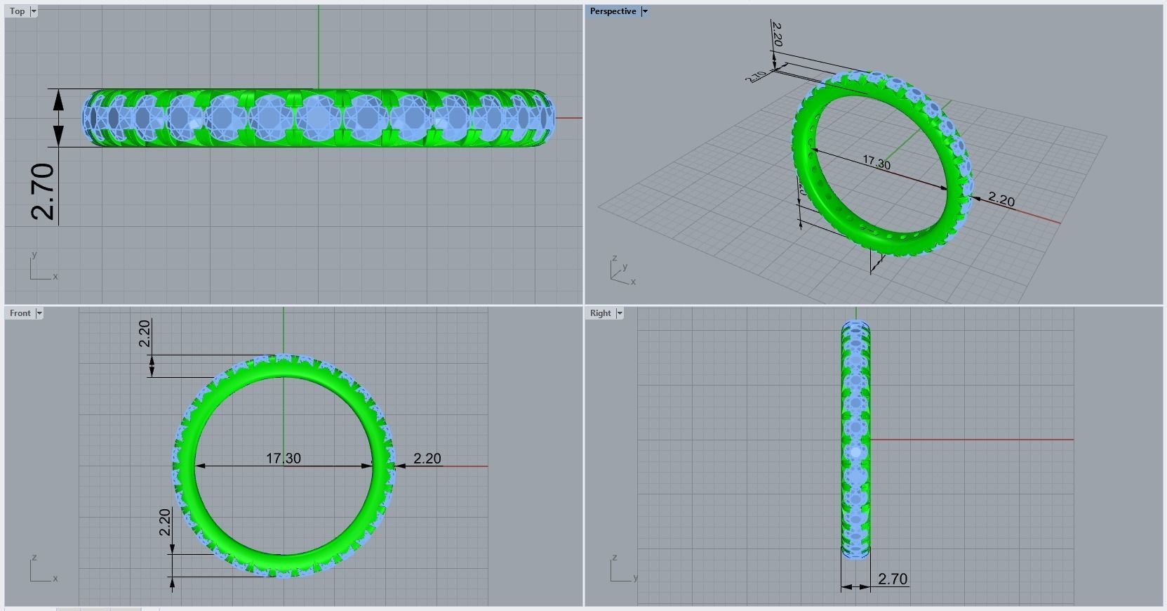 ring code 239 3D print model_1