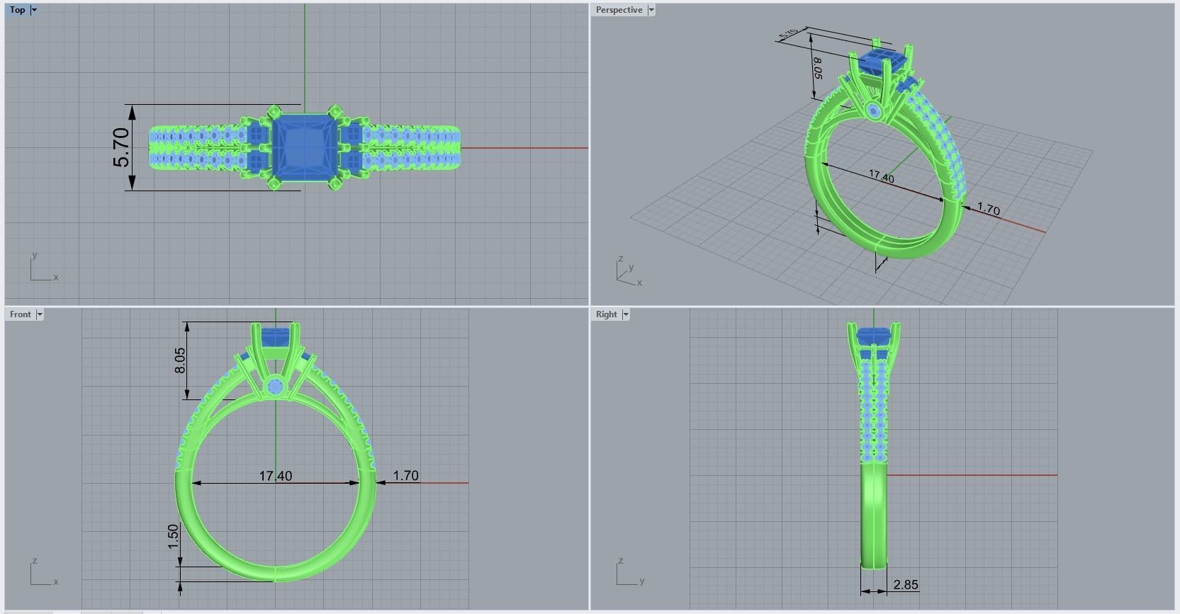 ring code 237 3D print model_1