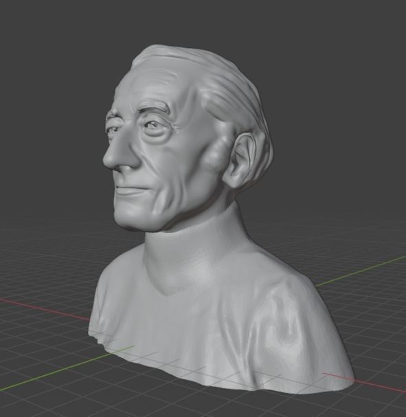 Jacques Cousteau 3D print model_3