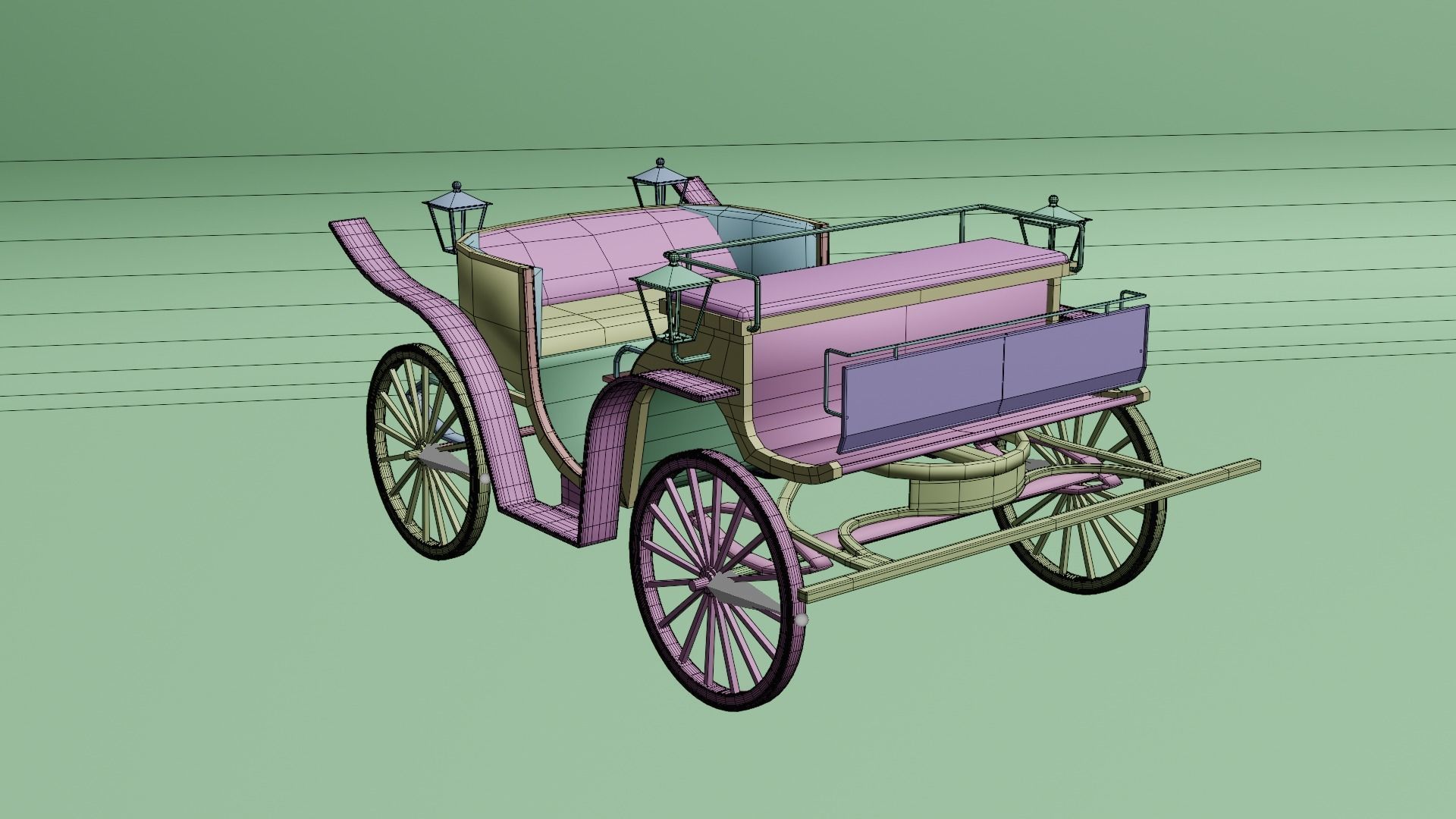 HORSE CARRIAGE 3D model_15