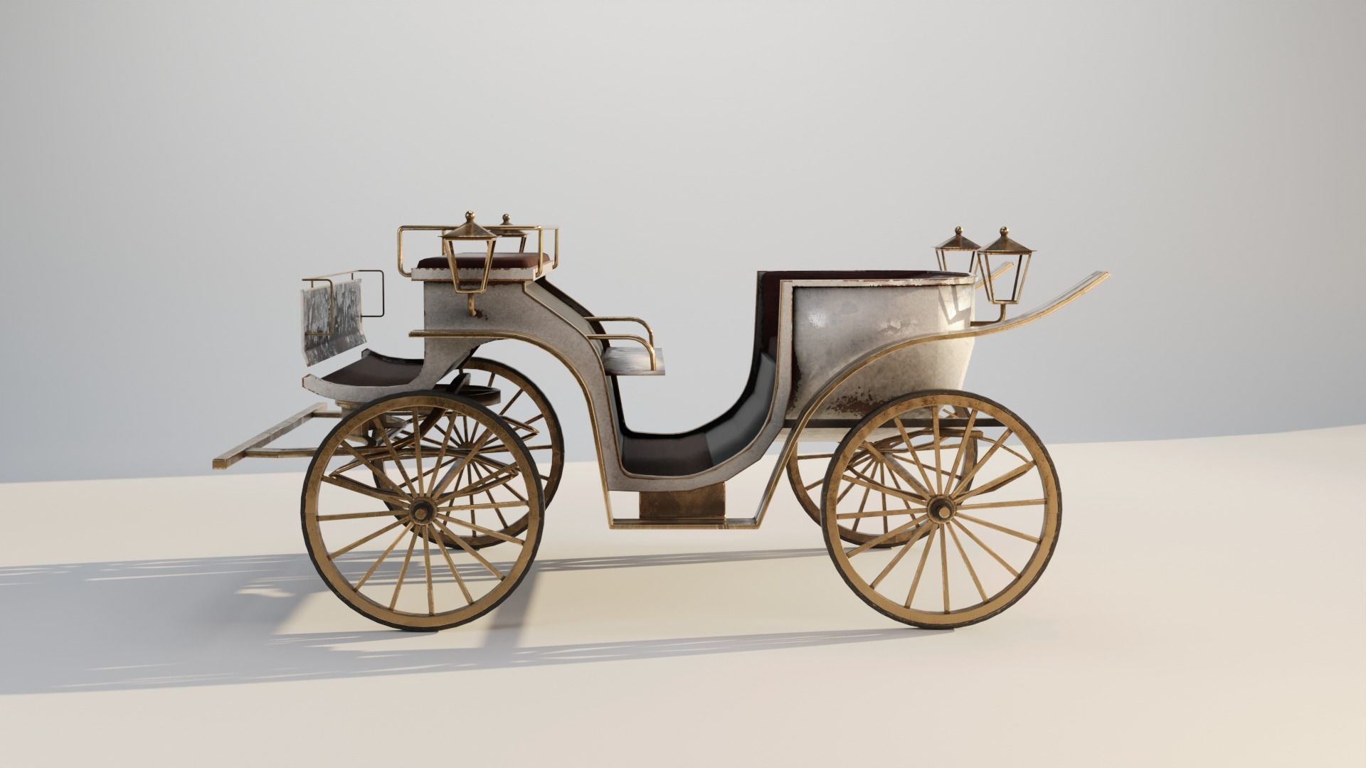HORSE CARRIAGE 3D model_2