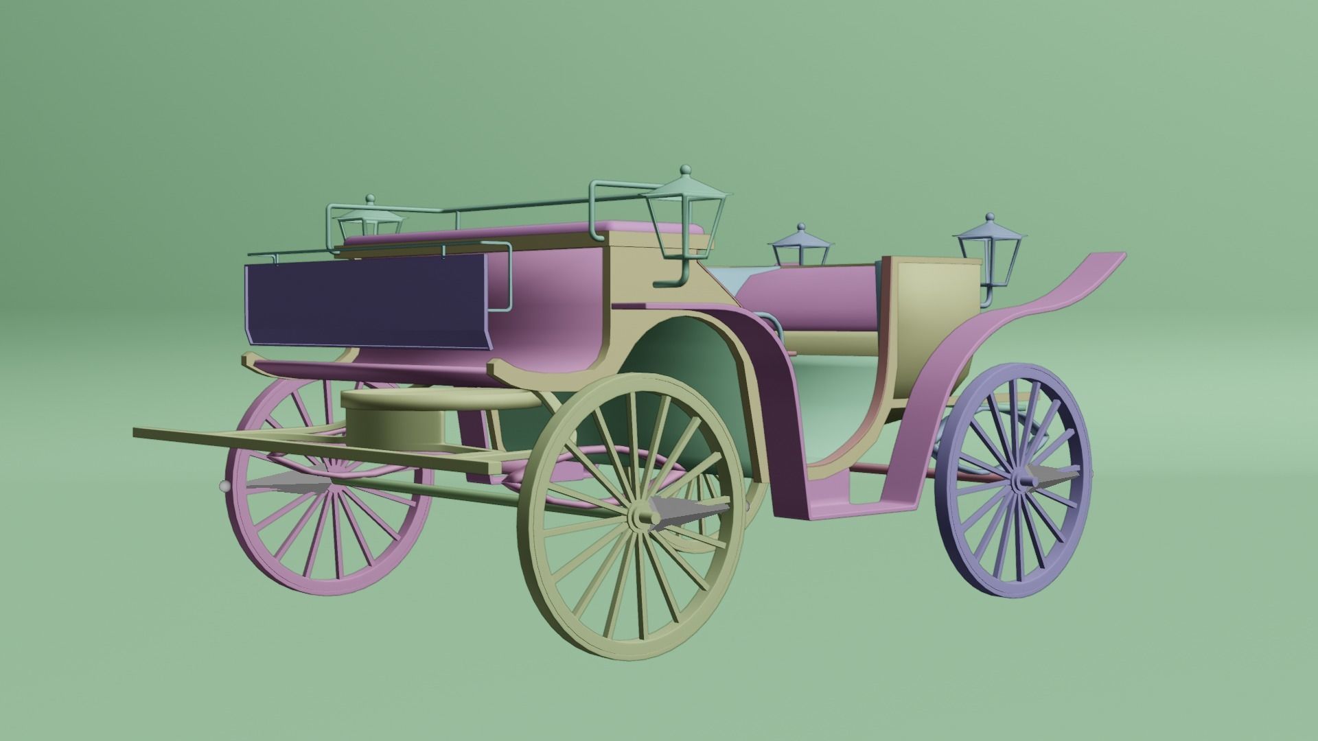 HORSE CARRIAGE 3D model_11