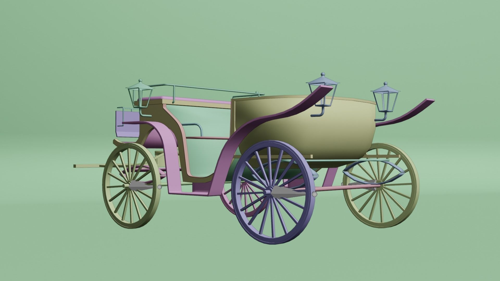 HORSE CARRIAGE 3D model_12