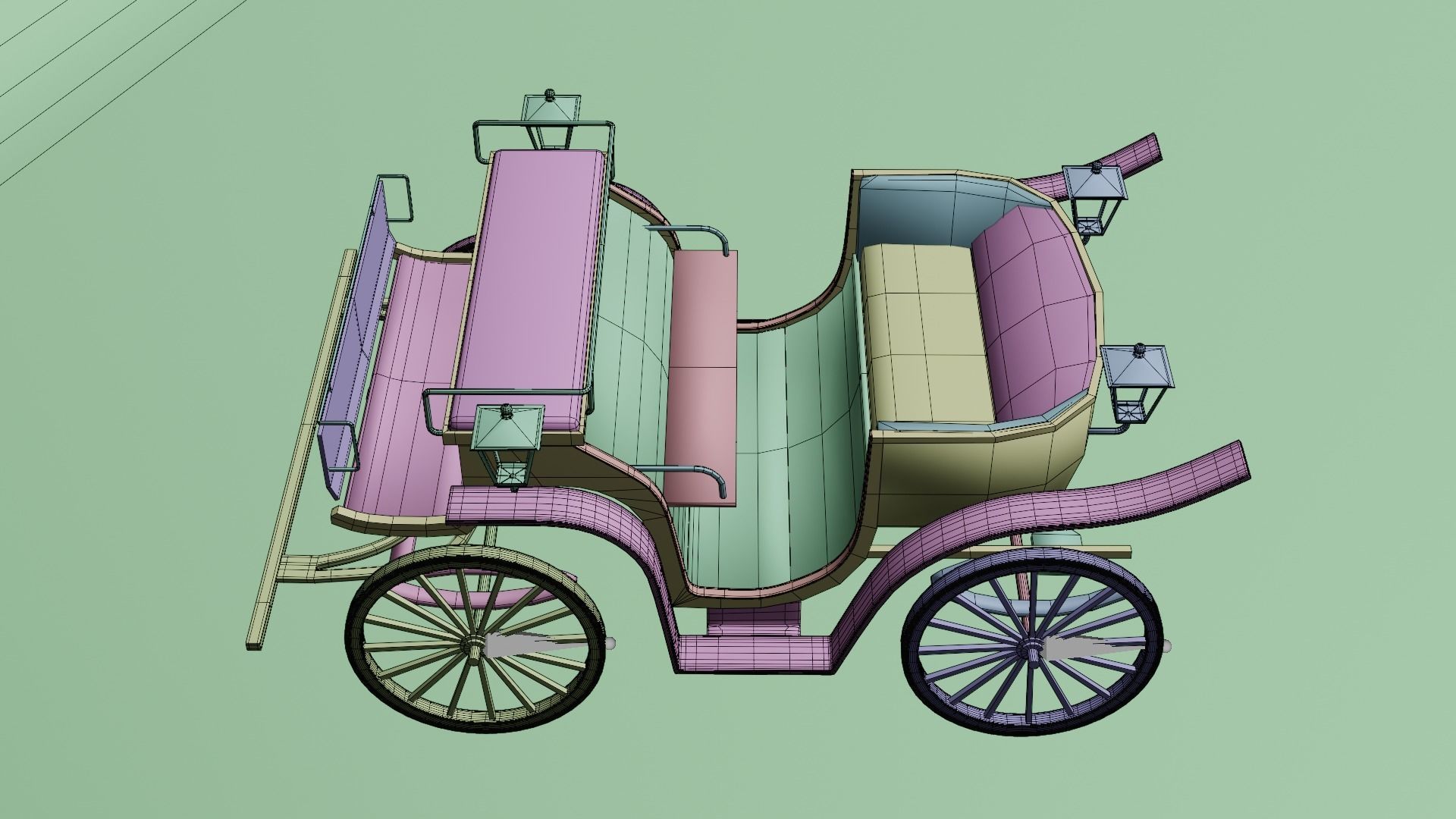 HORSE CARRIAGE 3D model_13