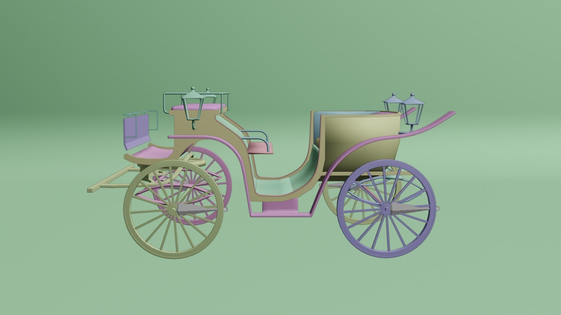 HORSE CARRIAGE 3D model_10