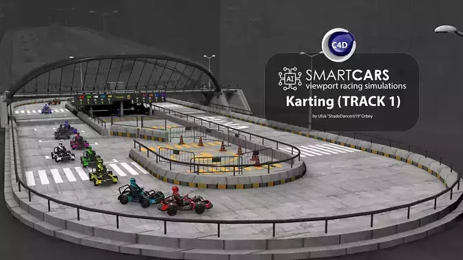 SmartCARS AI Karting Simulations 1 3D model SmartCARS AI Karting Simulations 1 3D model