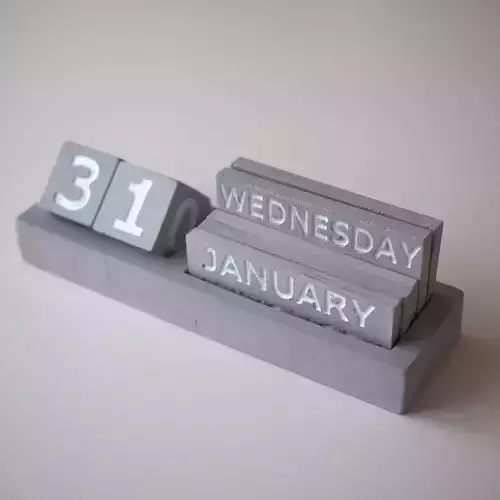 Concrete Desk Calendar