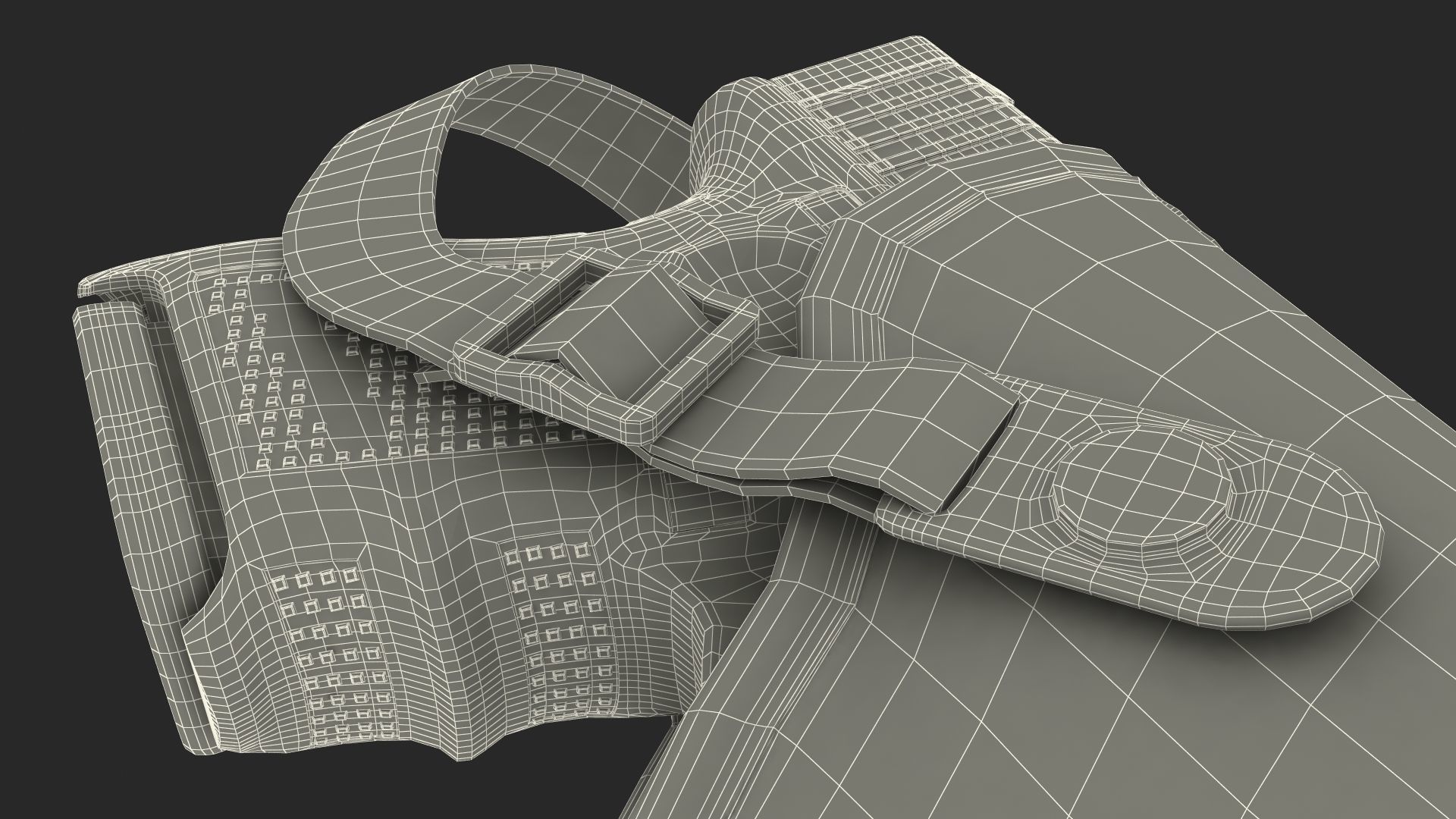 Glock 26 and Tactical Nylon Holster 3D model_32