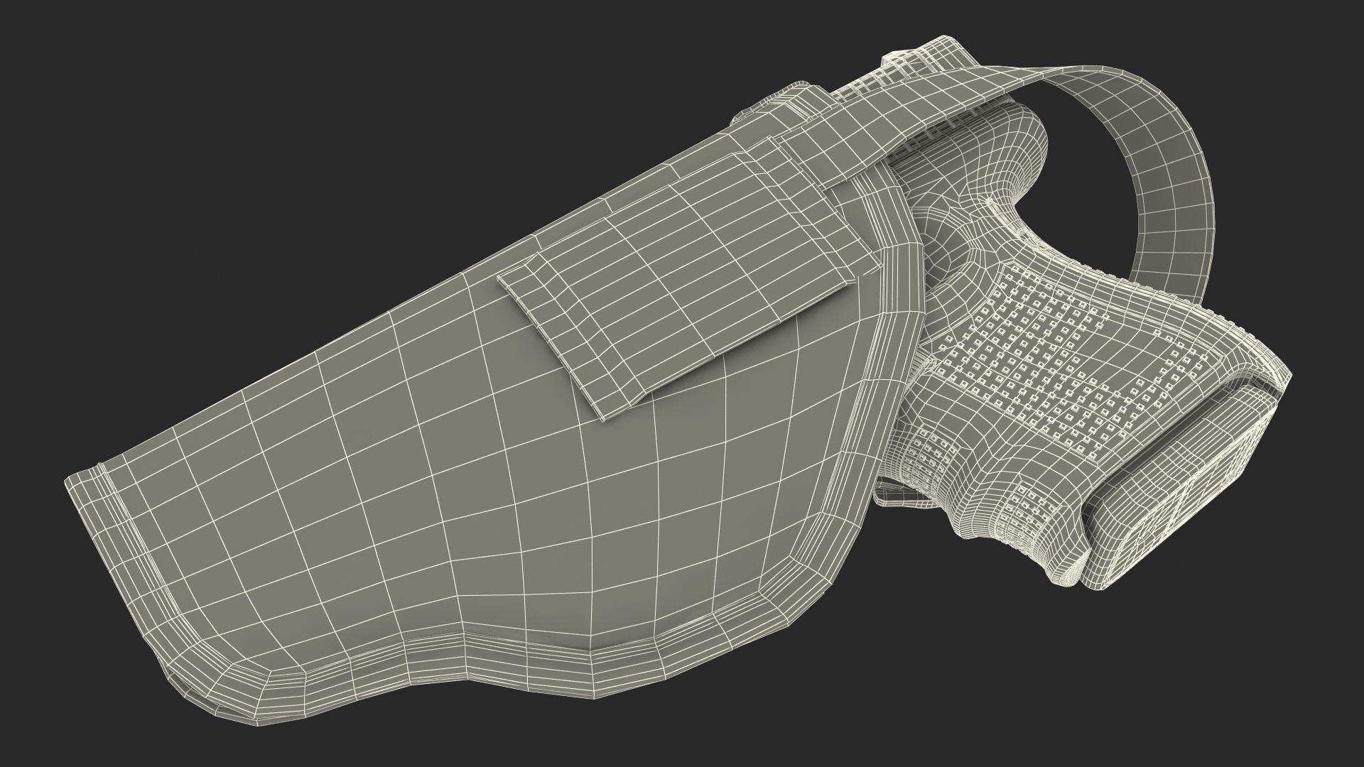 Glock 26 and Tactical Nylon Holster 3D model_30