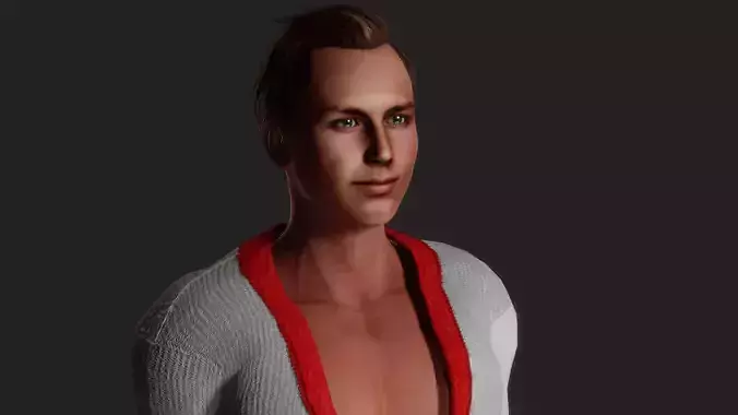 Contemporary Handsome Young Man 3D Model