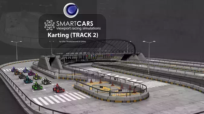 SmartCARS AI Karting Simulations 2 3D model SmartCARS AI Karting Simulations 2 3D model