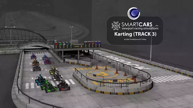 SmartCARS AI Karting Simulations 3 3D model SmartCARS AI Karting Simulations 3 3D model