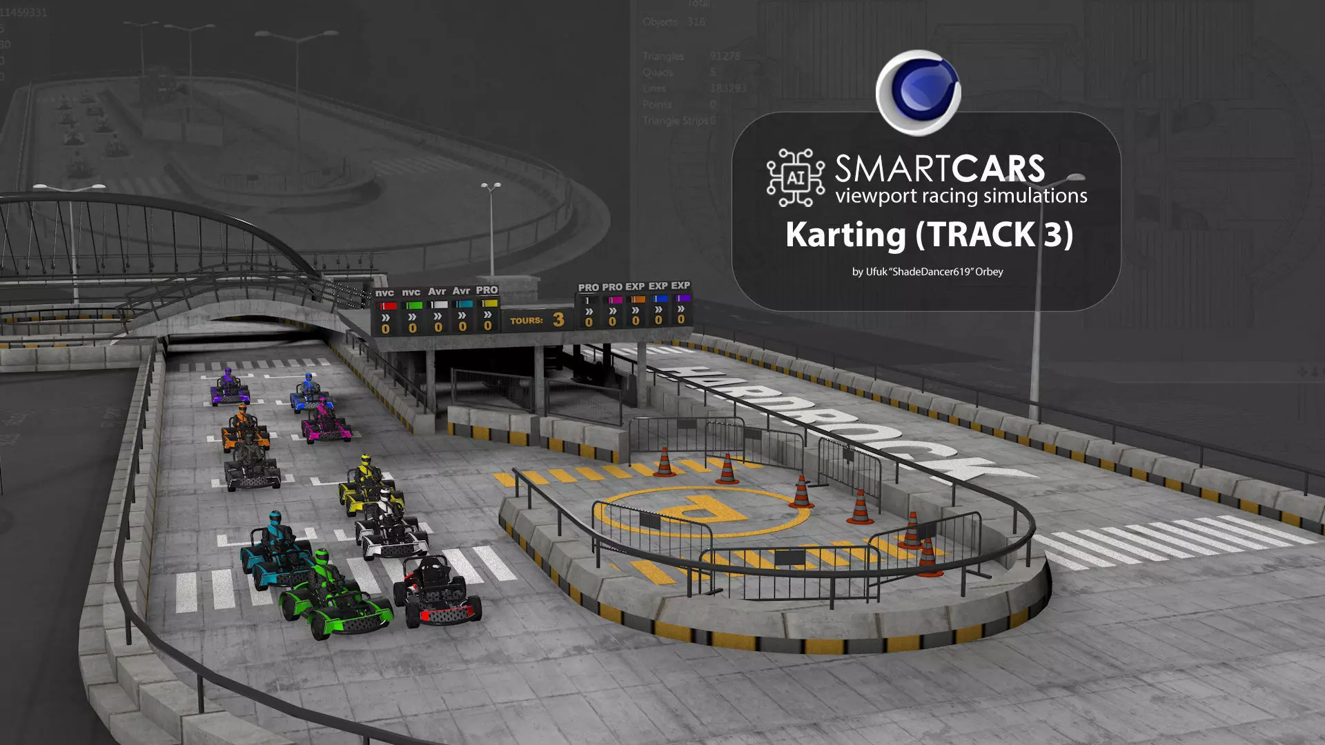 SmartCARS AI Karting Simulations 3 3D model_0