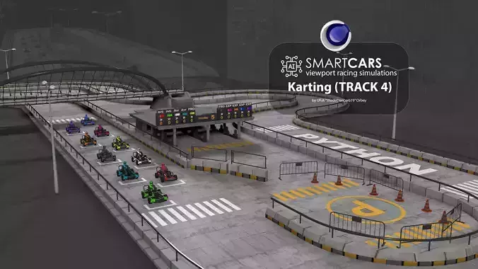 SmartCARS AI Karting Simulations 4 3D model SmartCARS AI Karting Simulations 4 3D model
