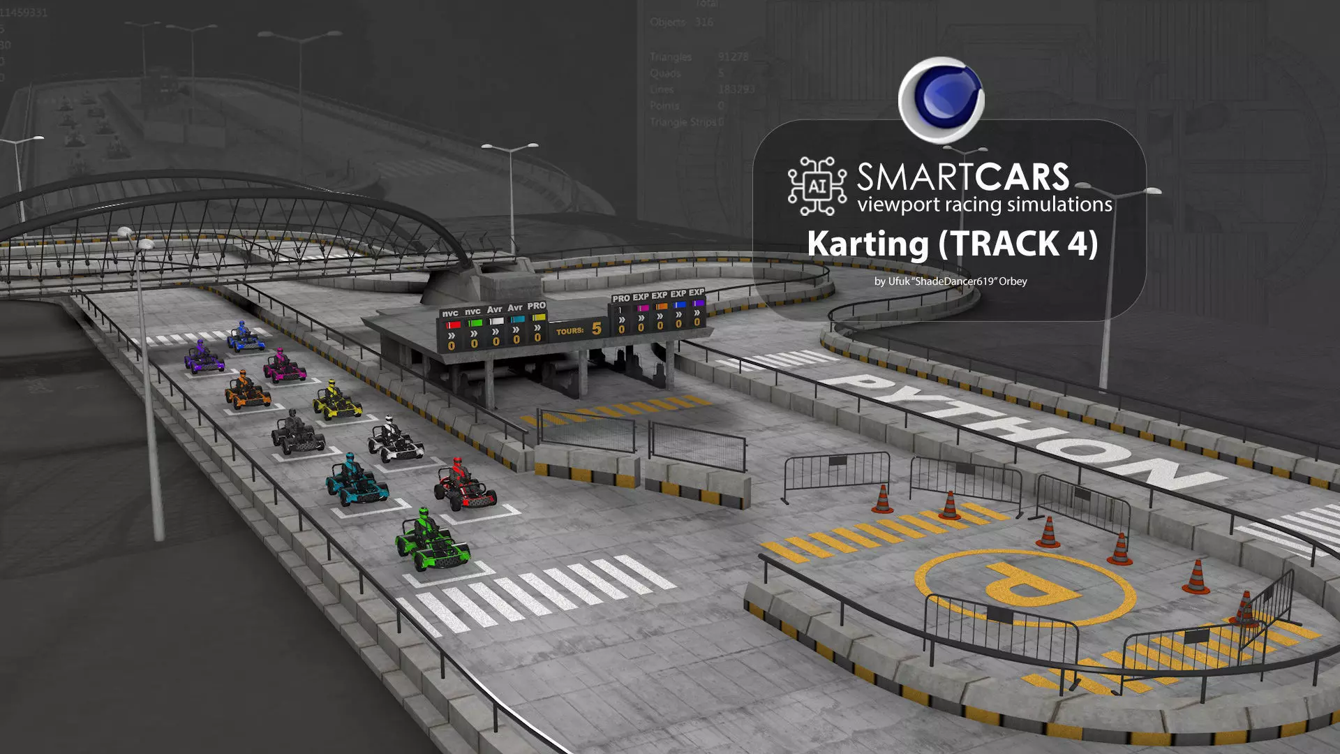 SmartCARS AI Karting Simulations 4 3D model_0