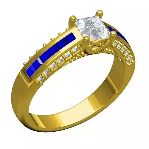 Princess Diamond Solitaire Engagement Ring