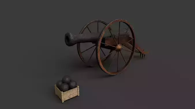 Cannon 3D model