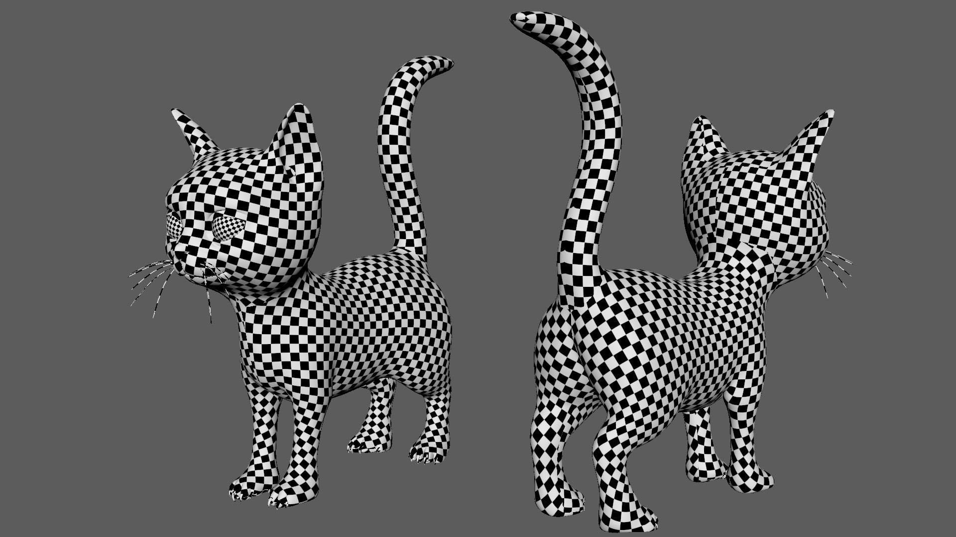 Baby Cat Low-poly 3D model_4