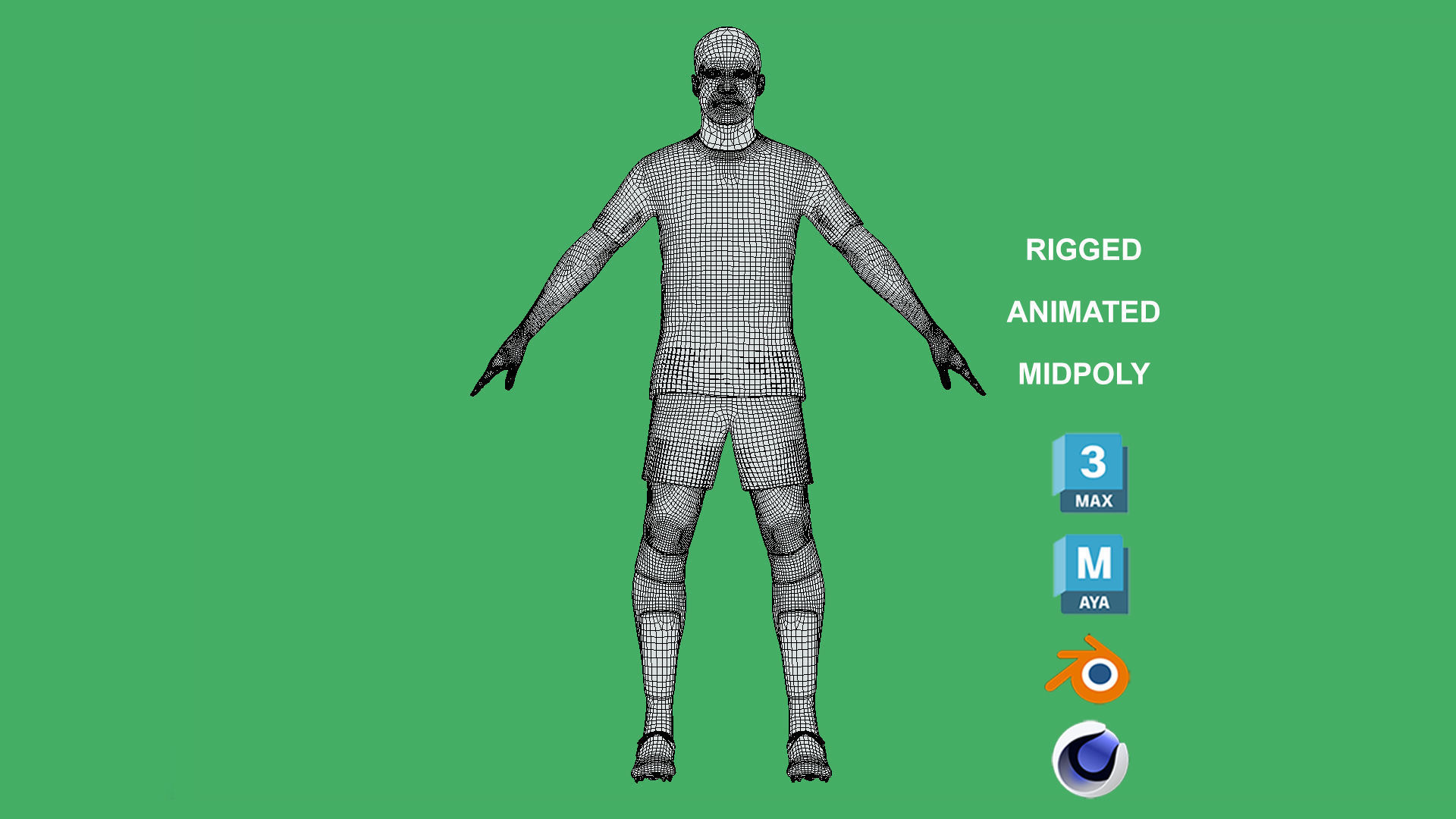 3D Rigged Timothy Weah Juventus 2024 3D model_4