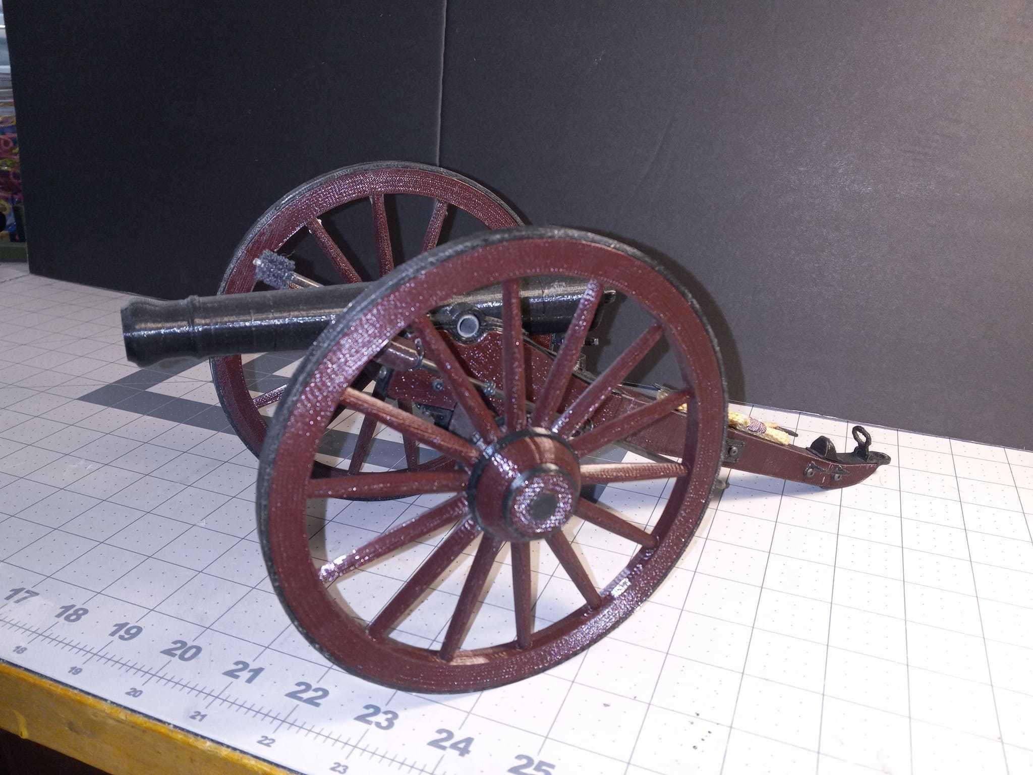STL files to 3D print a model civil war cannon 3D print model_12