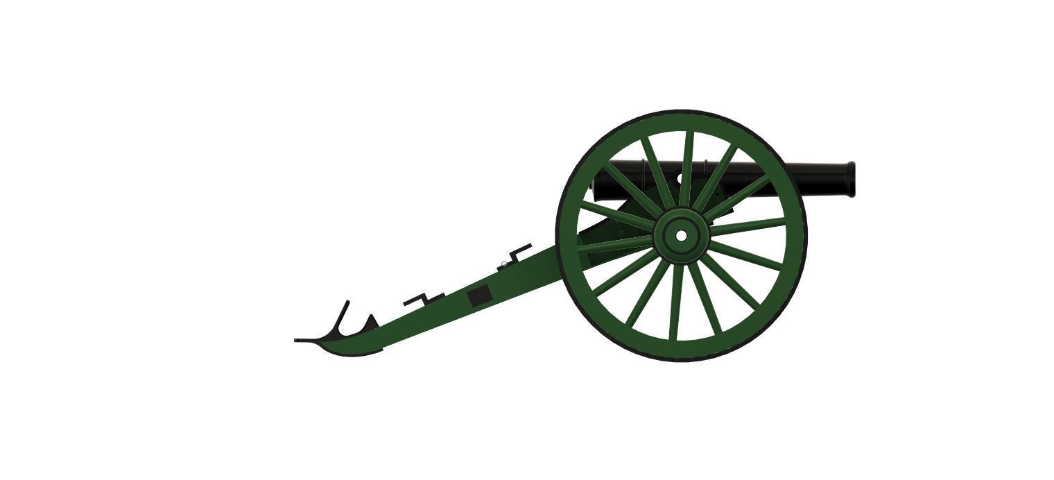 STL files to 3D print a model civil war cannon 3D print model_1