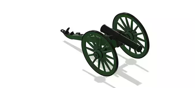 STL files to 3D print a model civil war cannon
