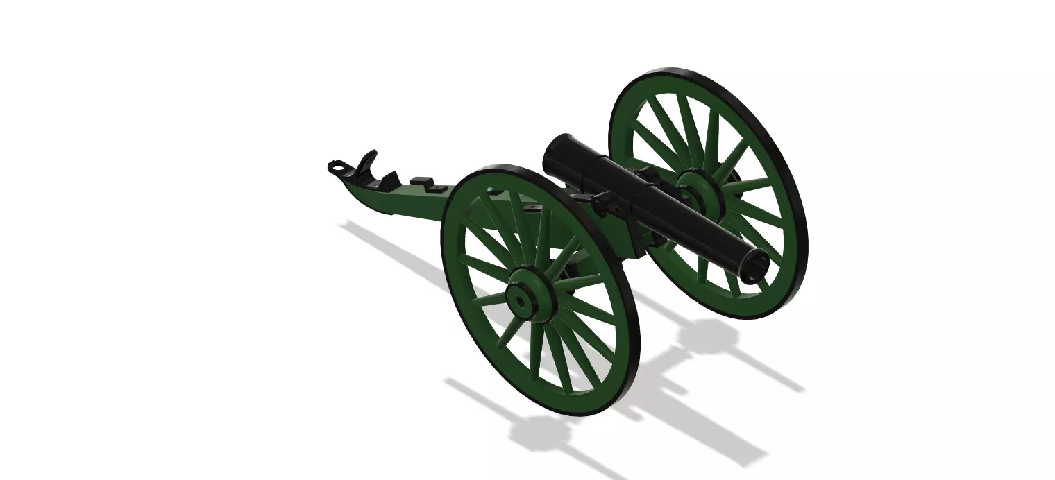 STL files to 3D print a model civil war cannon 3D print model_0