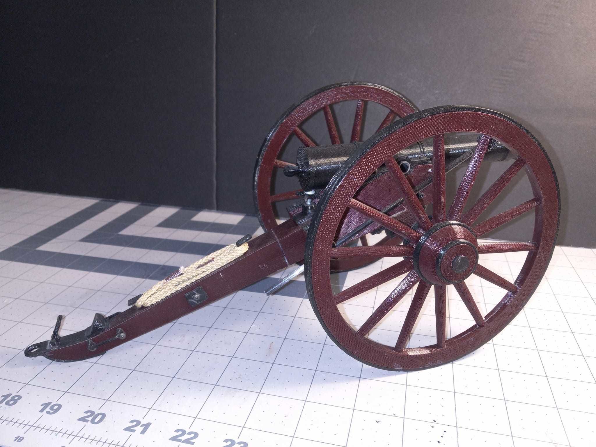 STL files to 3D print a model civil war cannon 3D print model_13