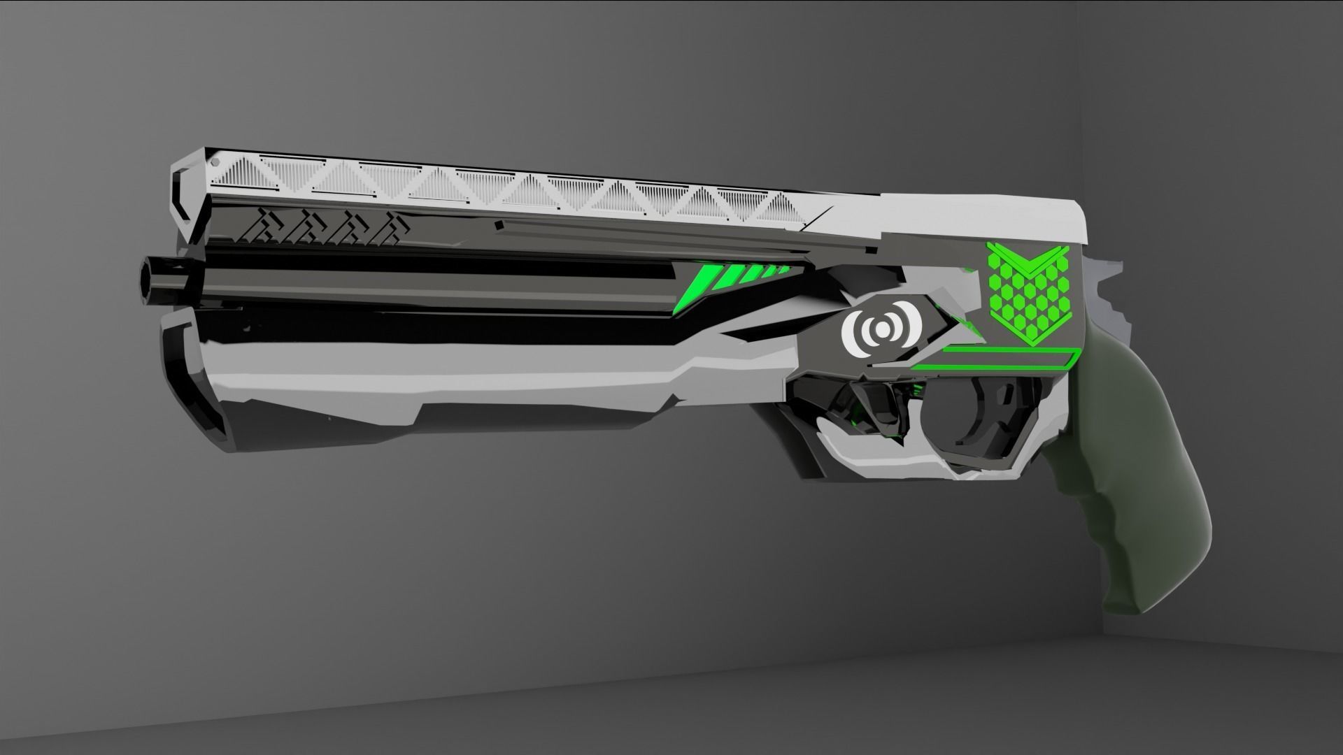 Sci-Fi Magnum 3D model_1