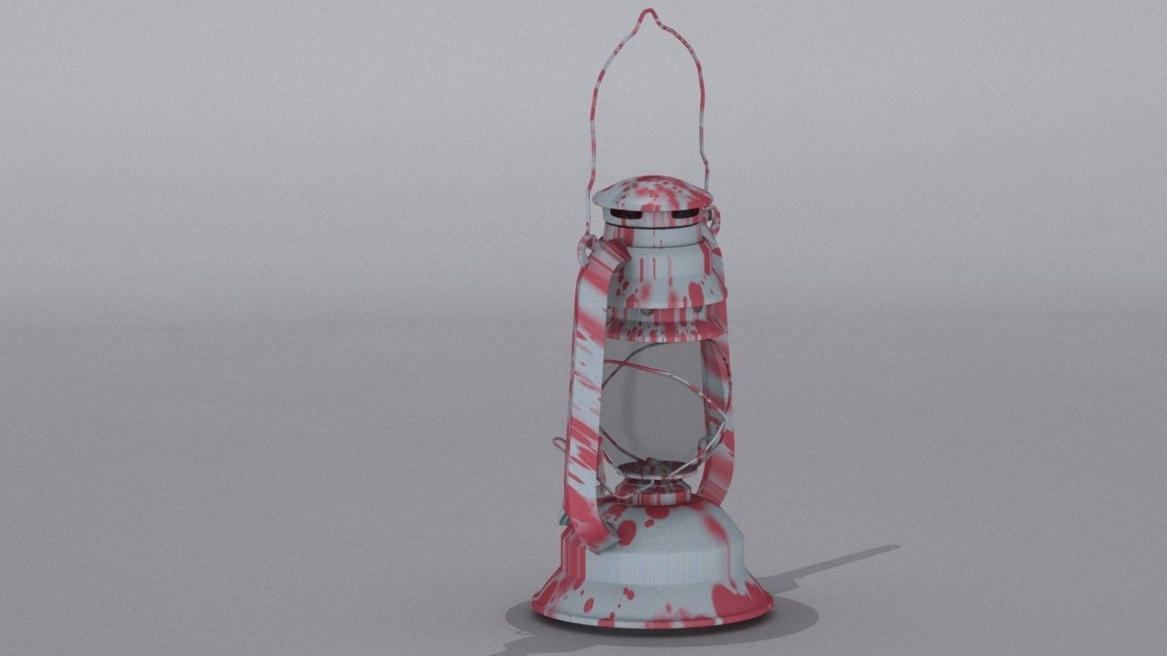 Old oil lantern-Lantern Low-poly 3D model_3