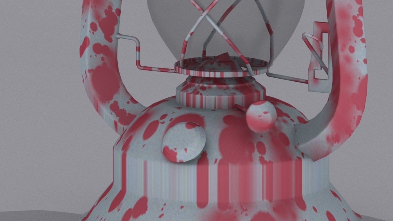 Old oil lantern-Lantern Low-poly 3D model_5