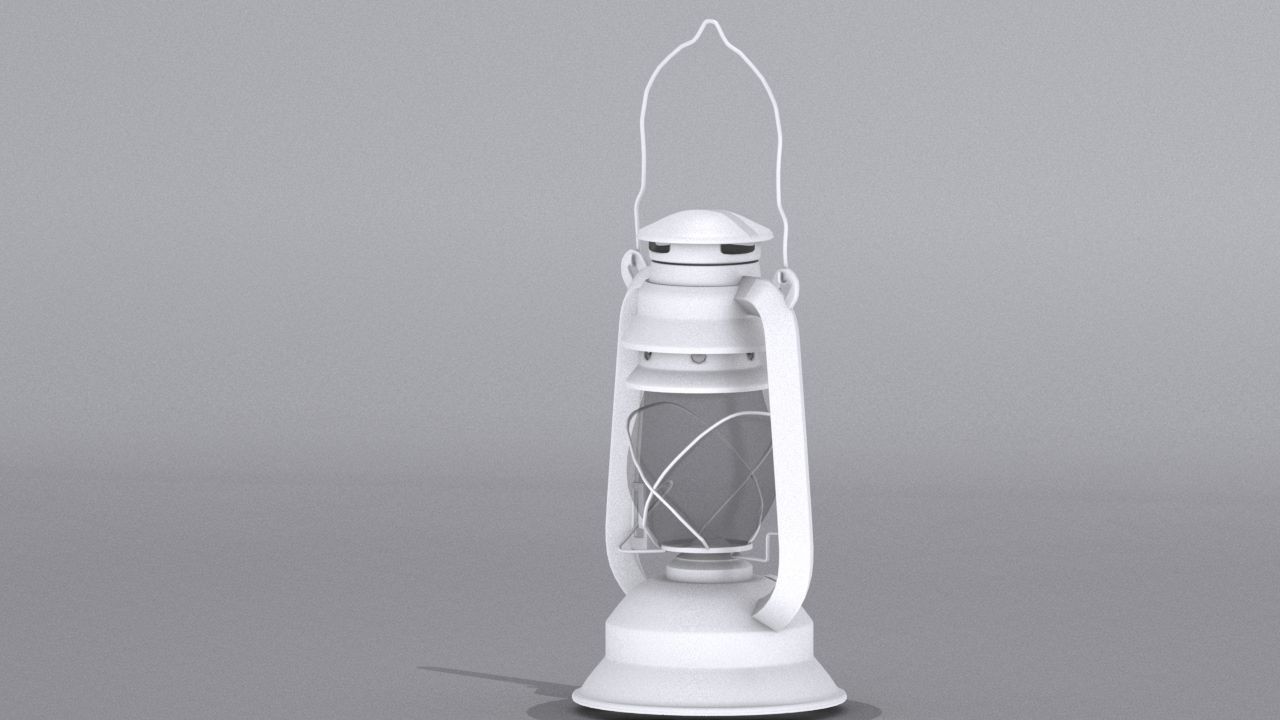 Old oil lantern-Lantern Low-poly 3D model_11