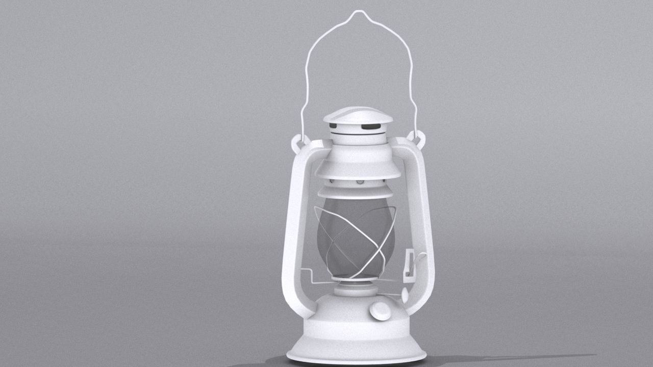 Old oil lantern-Lantern Low-poly 3D model_12