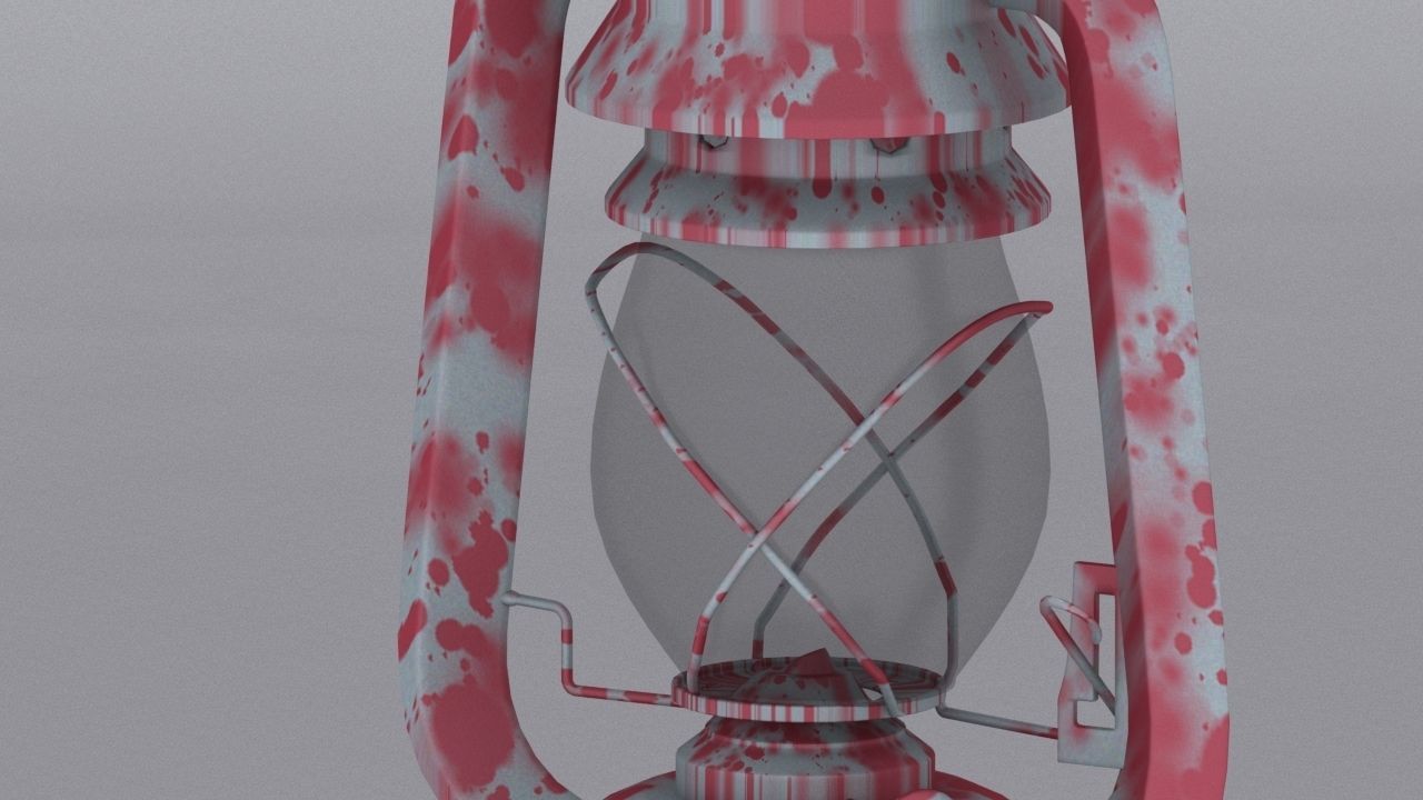 Old oil lantern-Lantern Low-poly 3D model_6