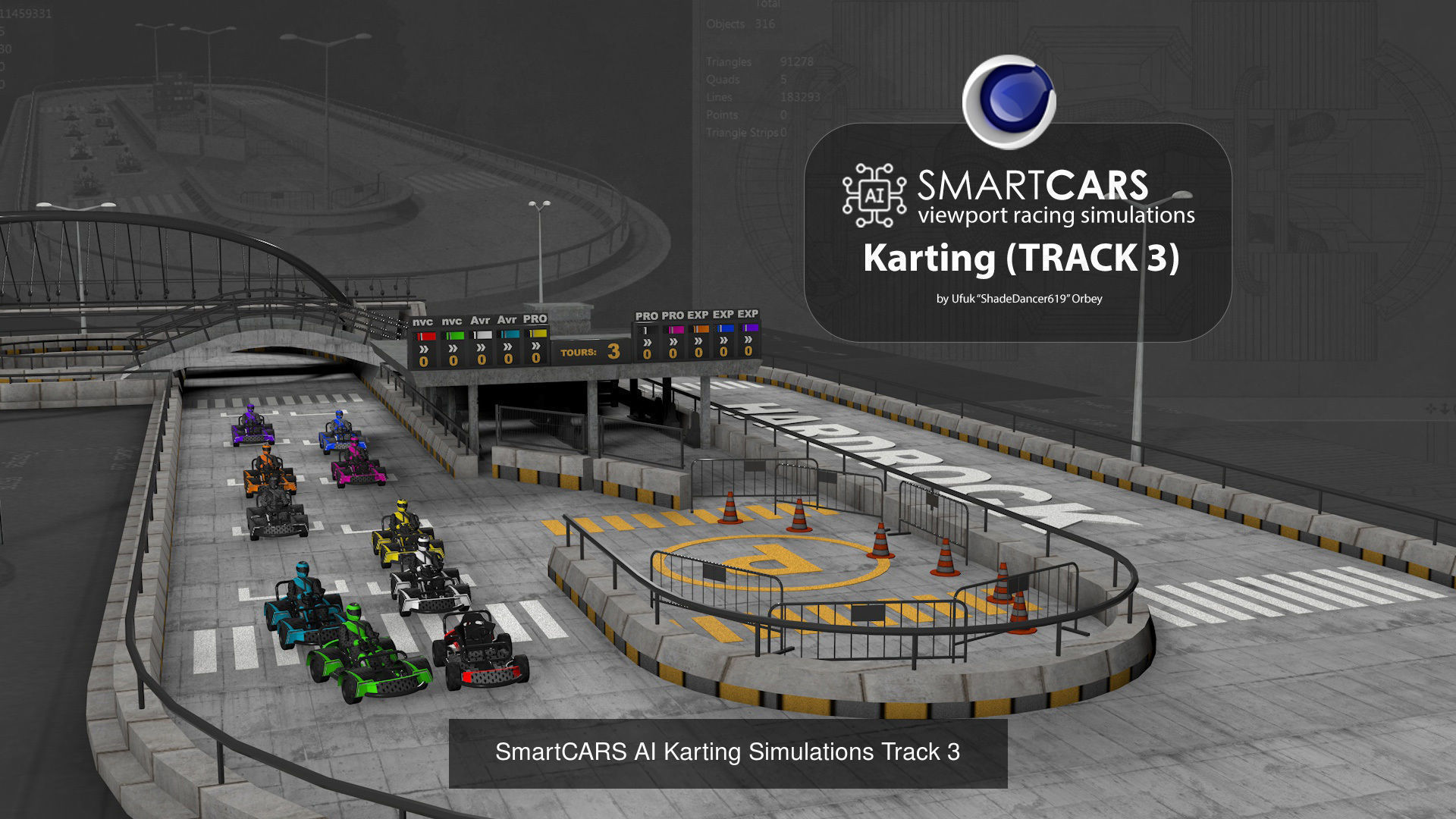 SMARTCARS all 4 simulations pack 3D Model Collection_4