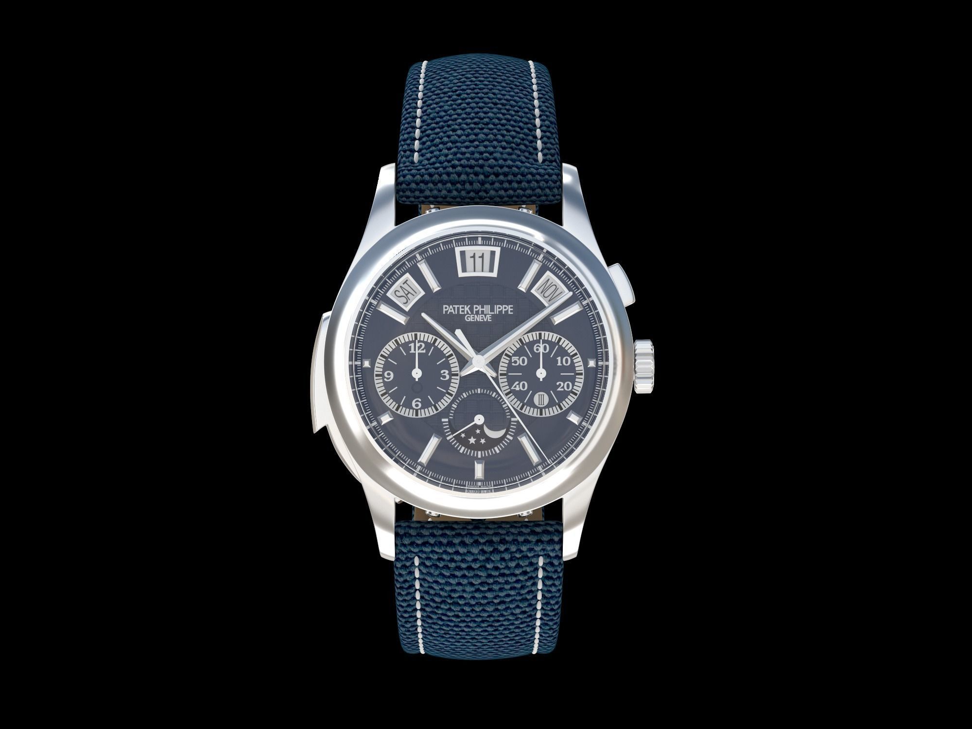 Patek Philippe Titanium 5208T-010 3D model_1