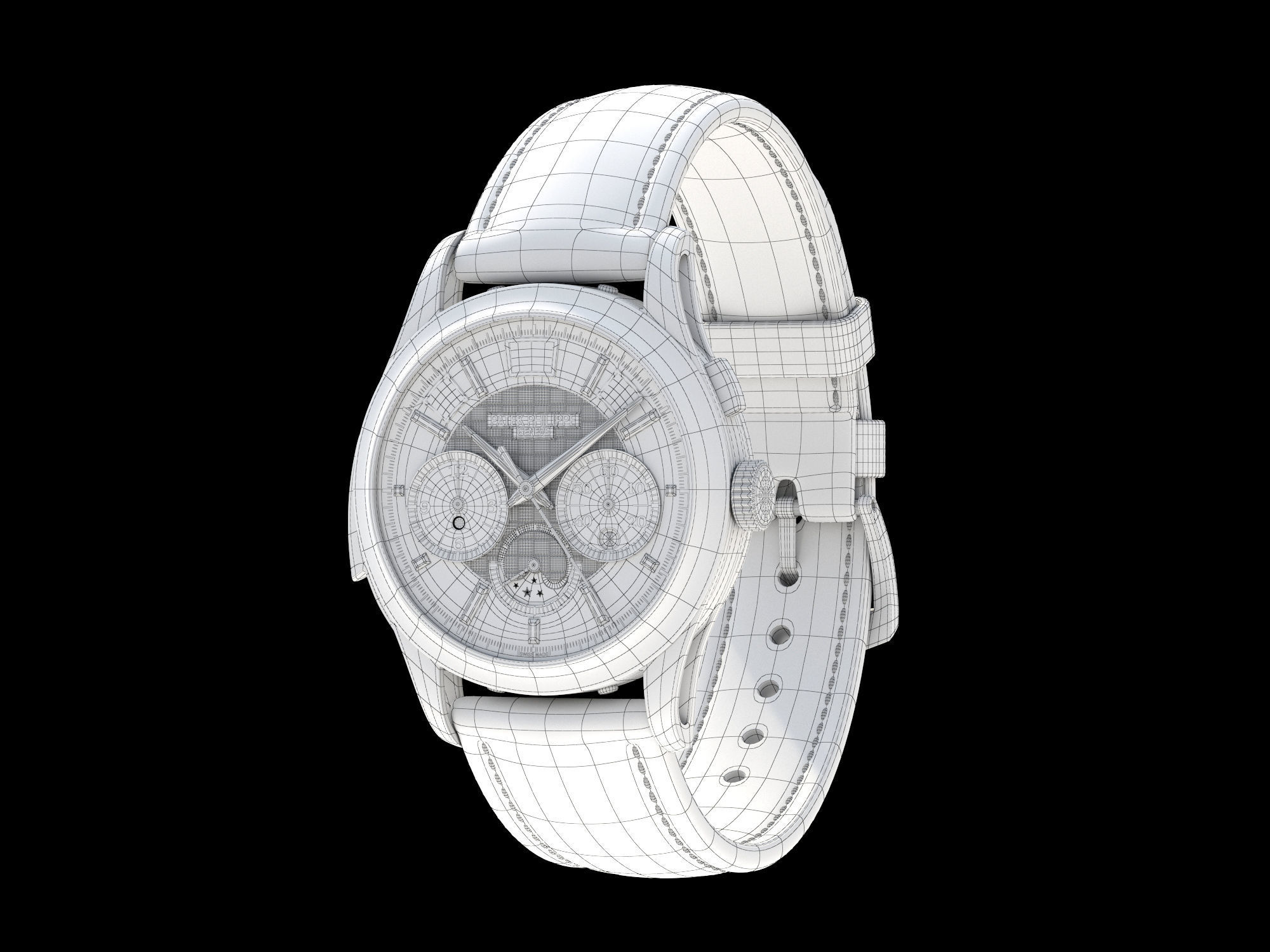 Patek Philippe Titanium 5208T-010 3D model_15